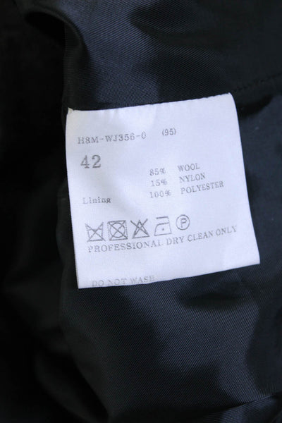 Hanii Y Women's Half Sleeve Wool Blend Zip Jacket Gray Size 42