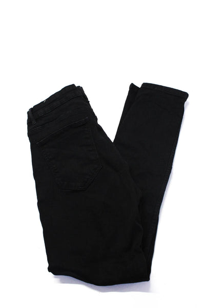 Zara Womens Solid Black High Rise Skinny Leg Jeans Size 8 4 Lot 2