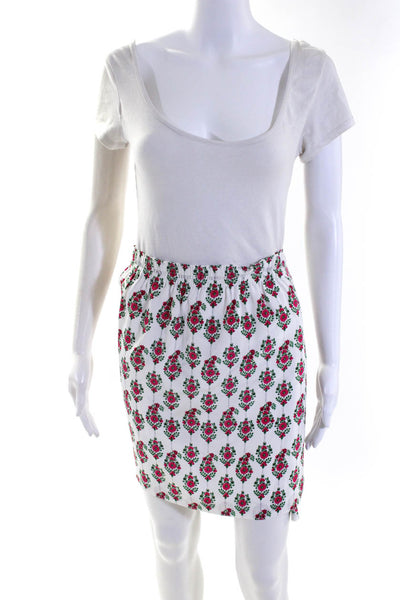 Club Monaco Womens White Scalloped Layered Mini Pencil Skirt Size 8 6 Lot 2