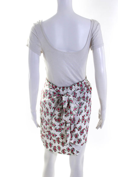 Club Monaco Womens White Scalloped Layered Mini Pencil Skirt Size 8 6 Lot 2