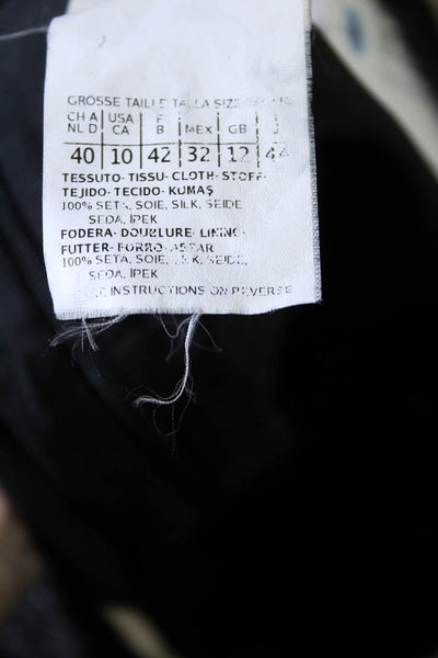 'S Max Mara Womens Black Printed Scoop Neck Sleeveless Shift Dress Size 10
