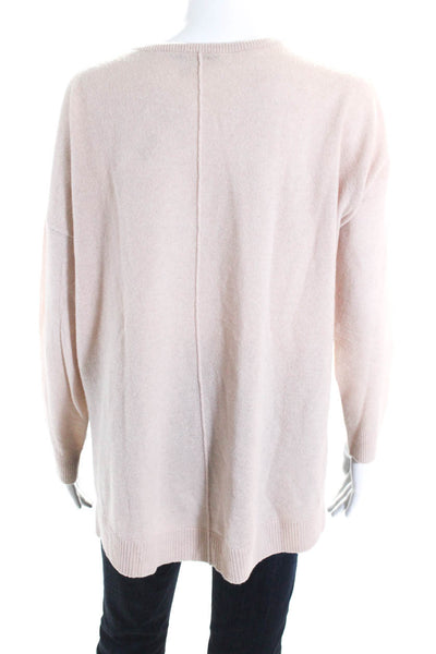 Autumn Cashmere Womens 100% Cashmere V Neck Long Sleeved Sweater Beige Size XS