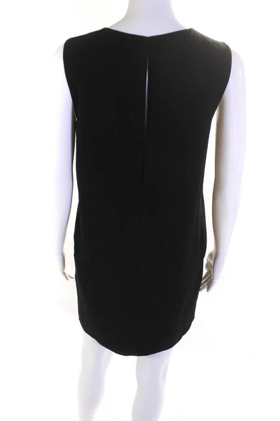 Blaque Label Womens Solid Black Crew Neck Sleeveless Pockets Shift Dress Size S