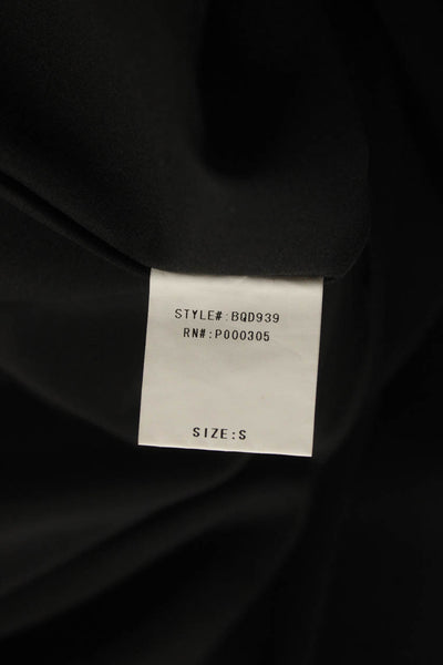 Blaque Label Womens Solid Black Crew Neck Sleeveless Pockets Shift Dress Size S