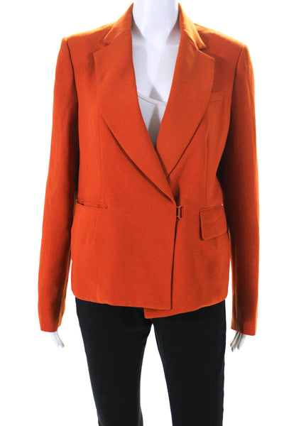 McGinn Women's Fully Lined Hook & Eye Blazer Jacket Orange Size L