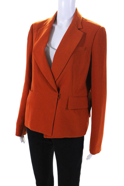 McGinn Women's Fully Lined Hook & Eye Blazer Jacket Orange Size L