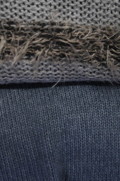 Zara Mystree Women's Long Sleeve Pullover Sweaters Blue Gray Size L Lot 2