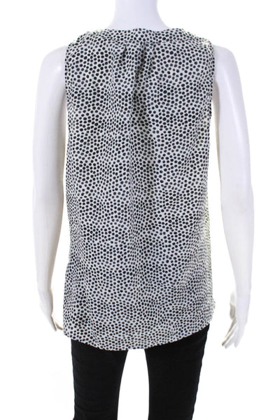 Cynthia Rowley Womens Abstract Print Tank Top White Grey Size Large