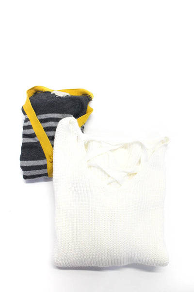 Topshop Banana Republic Womens V-Neck Pullover Sweater Cream Size S 4 Lot 2