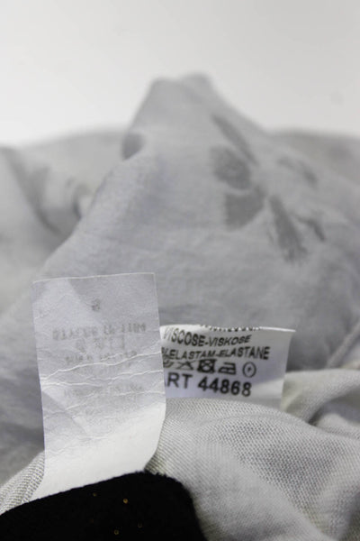 Baci Veronicam Womens Sheer Silk Floral Print Blouse Top Gray Size S/M Lot 2