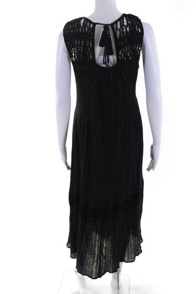 Maeve Anthropologie Women's Scoop Neck Sleeveless Maxi Dress Black Size S