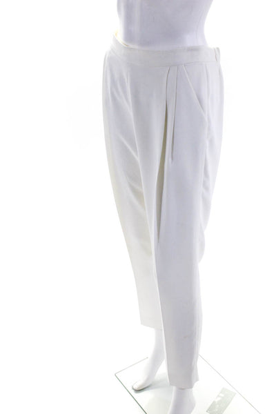 Derek Lam 10 Crosby Women's Pleated Front Straight Leg Dress Pant Cream Size 2