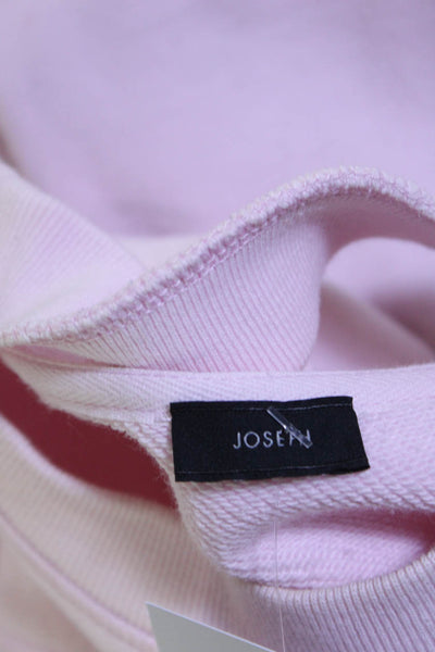 Joseph Women's Crewneck Cutout Pullover Sweatshirt Pink Size XS