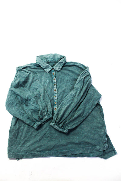Cloth & Stone Pilcro Womens Tee Shirts Blue Green Size Small Medium Lot 2