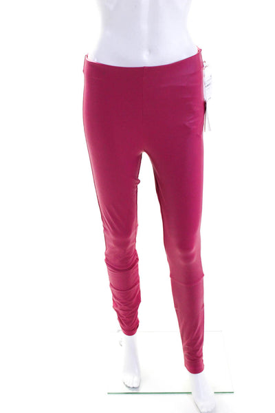 Good American Women's Pull-On Faux Leather Skinny Pant Pink Size S