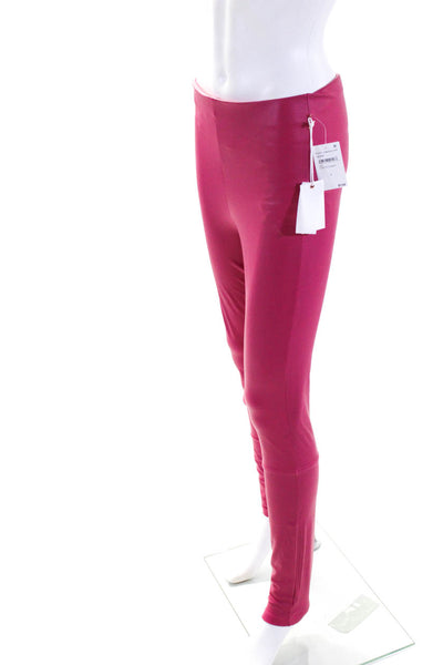 Good American Women's Pull-On Faux Leather Skinny Pant Pink Size S