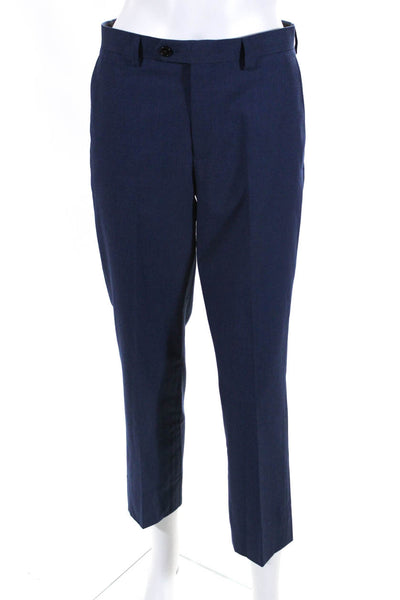 Lauren Ralph Lauren Women's High Rise Flat Front Trousers Blue Size 29