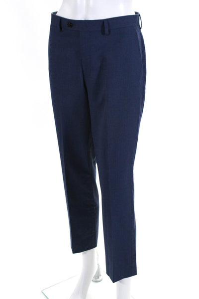 Lauren Ralph Lauren Women's High Rise Flat Front Trousers Blue Size 29