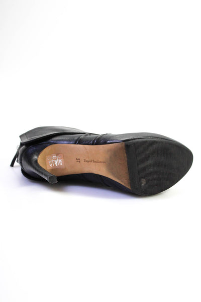 Rupert Sanderson Womens Leather Foldover Stiletto High Heeled Boots Black Size 7