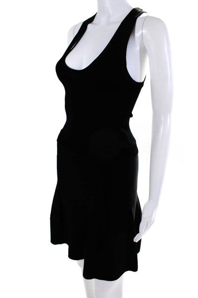 ALC Women's Scoop Neck Sleeveless Fit Flare Mini Dress Black Size XS