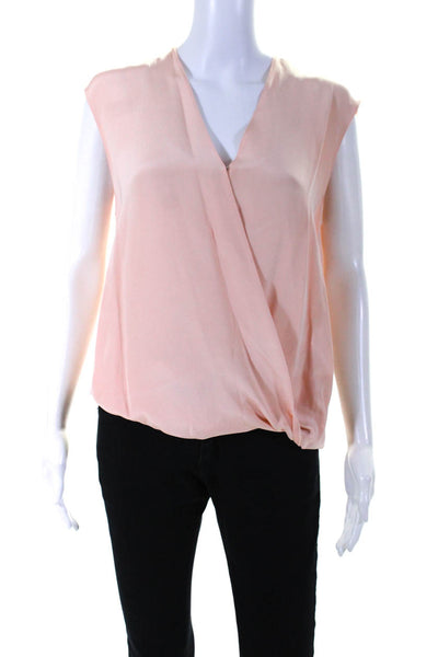 3.1 Phillip Lim Womens Silk Draped Scoop Neck Pullover Blouse Pink Size 2