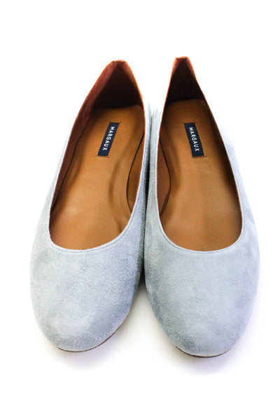 Margaux Womens Slip On The Classic Ballet Flats Flint Gray Suede Size 42.5M