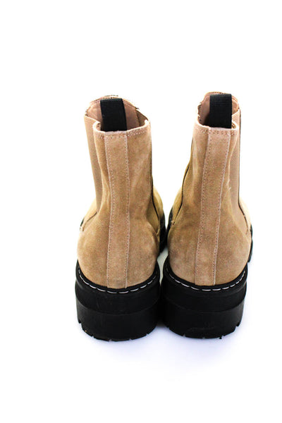 MARC FISHER LTD Womens Slip On Platform Ankle Boots Brown Suede Size 9.5M