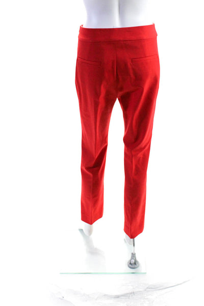 Argent Womens Side Zipped Darted Hook & Eye Straight Dress Pants Red Size 4