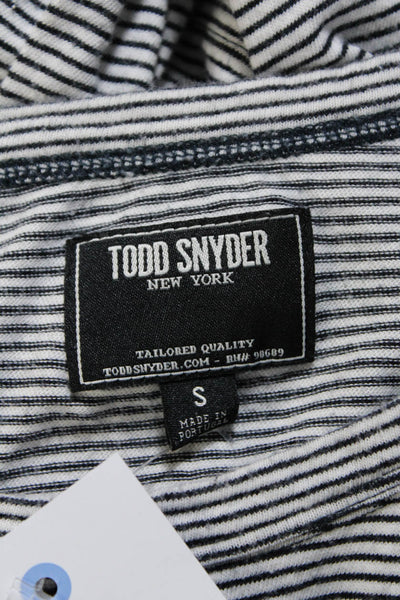 Todd Snyder Women's Cotton Long Sleeve Striped T-shirt White/Black Size S