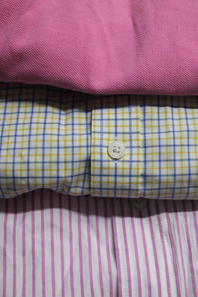 Charles Tyrwhitt Brooks Brothers Mens Buttoned Tops Yellow Size 42 M L Lot 3