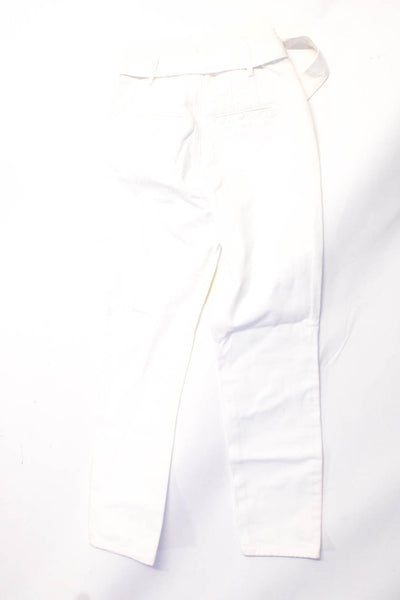 Grlfrnd Womens Denim Button Fly High Rise Straight Leg Jeans Pants White Size 23