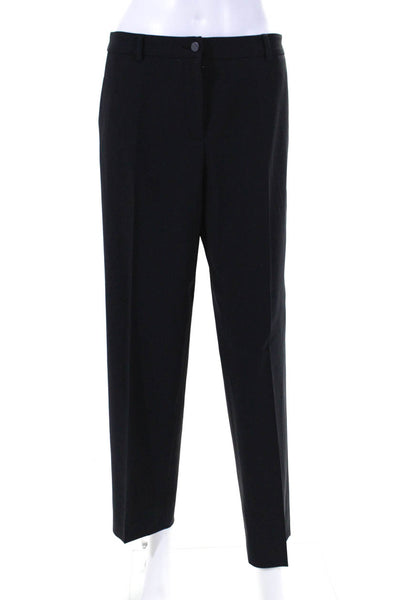 Giorgio Armani Womens High Rise Pleated Dress Pants Navy Blue Size IT 40-42