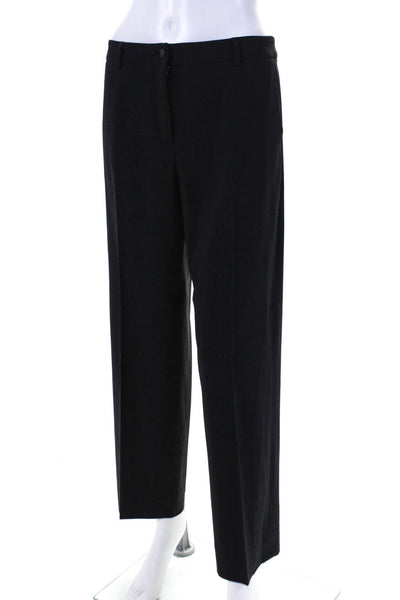 Giorgio Armani Womens High Rise Pleated Dress Pants Navy Blue Size IT 40-42