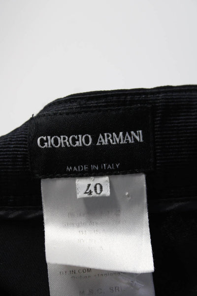 Giorgio Armani Womens High Rise Pleated Dress Pants Navy Blue Size IT 40-42