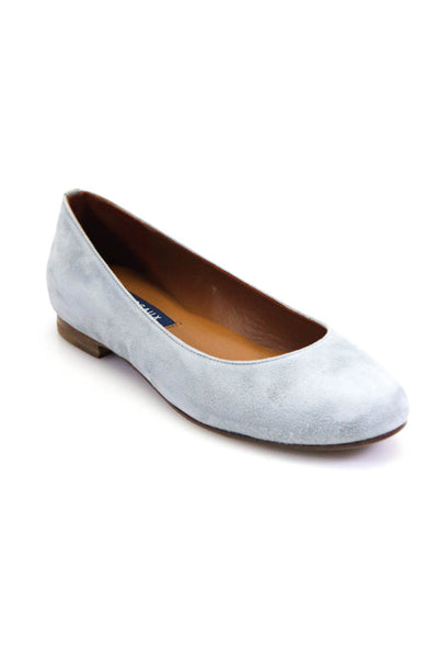 Margaux Womens Slip On The Classic Ballet Flats Gray Suede Size 36.5M
