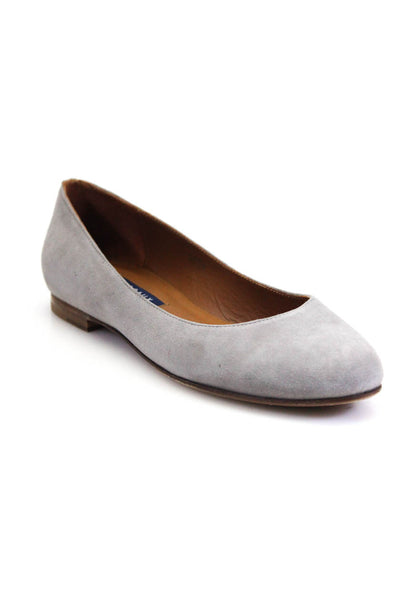 Margaux Womens Slip On The Classic Ballet Flats Flint Gray Suede Size 36.5M