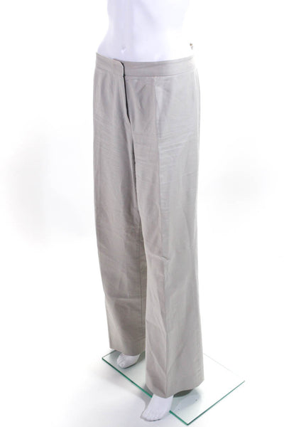 Lafayette 148 New York Womens Zipper Fly Pleated Trouser Pants Brown Size 14