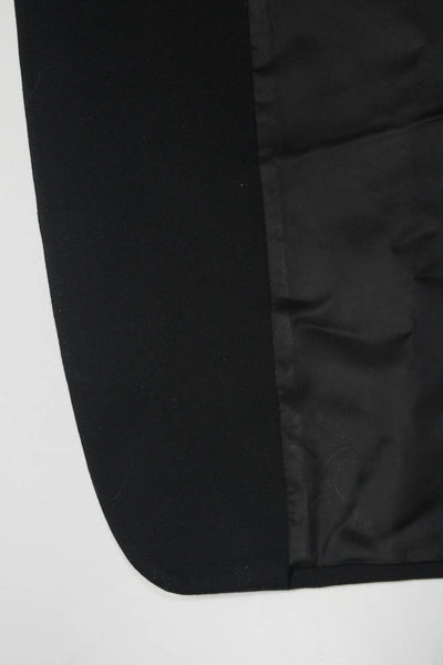 Hickey Freeman Collection Mens One Button Tuxedo Blazer Jacket Black Size 48 L