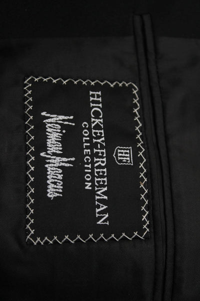 Hickey Freeman Collection Mens One Button Tuxedo Blazer Jacket Black Size 48 L