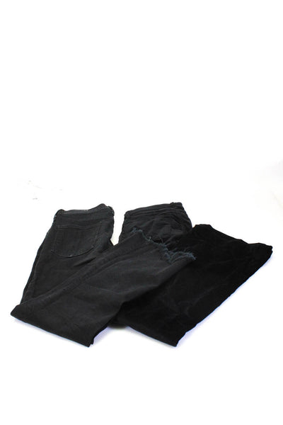 J Brand Rag & Bone Womens Flared Pants Straight Jeans Black Size 28 29 Lot 2