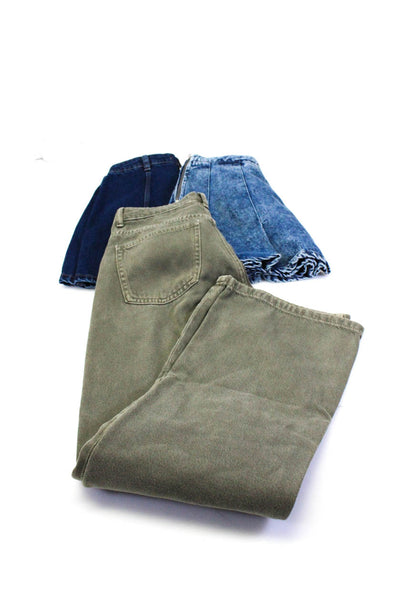Bershka Zara Womens Denim Skirts Straight Leg Jeans Blue Gray 2 4 Small Lot 3