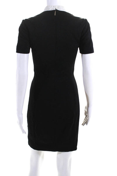 Jason Wu Women's Short Sleeve Knee Length Sheath Dress Black Size 2