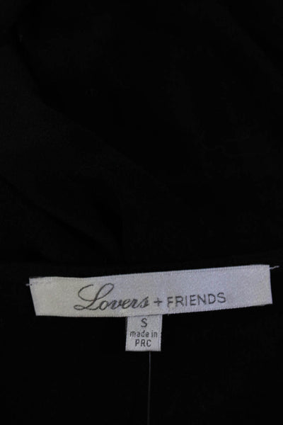 Lovers + Friends Women's Long Sleeve V Neck Bodysuit Black Size S