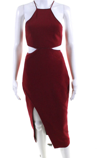 Cinq à Sept Women's Sleeveless Cut Out Midi Dress Red Size 2