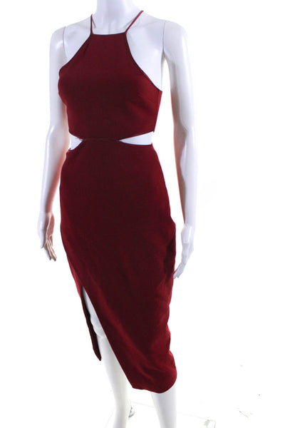 Cinq à Sept Women's Sleeveless Cut Out Midi Dress Red Size 2