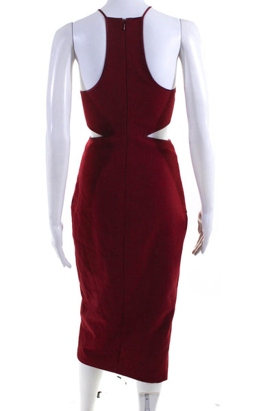 Cinq à Sept Women's Sleeveless Cut Out Midi Dress Red Size 2