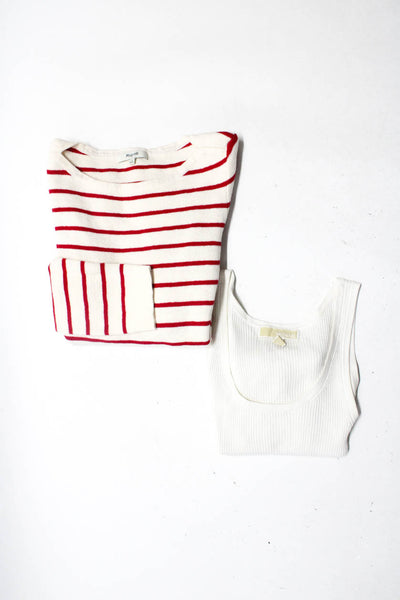 Madewell Michael Michael Kors Women's Striped Knit Top Red Size S XS Lot 2