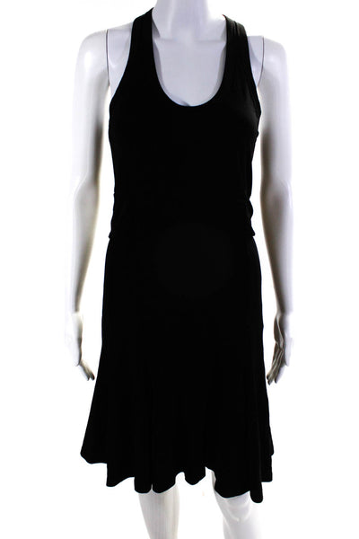 Givenchy Womens Jersey Knit Scoop Neck Sleeveless A-Line Dress Black Size 40