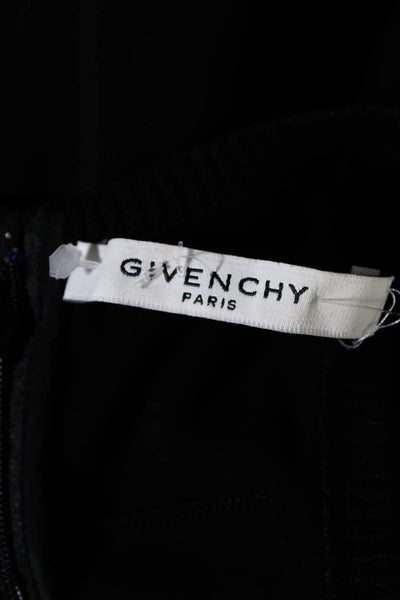 Givenchy Womens Jersey Knit Scoop Neck Sleeveless A-Line Dress Black Size 40