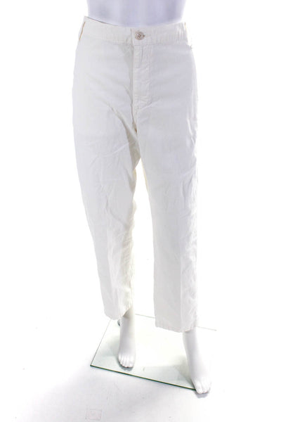 J Crew Womens Slouchy Boyfriend Chino Pants White Cotton Size 31